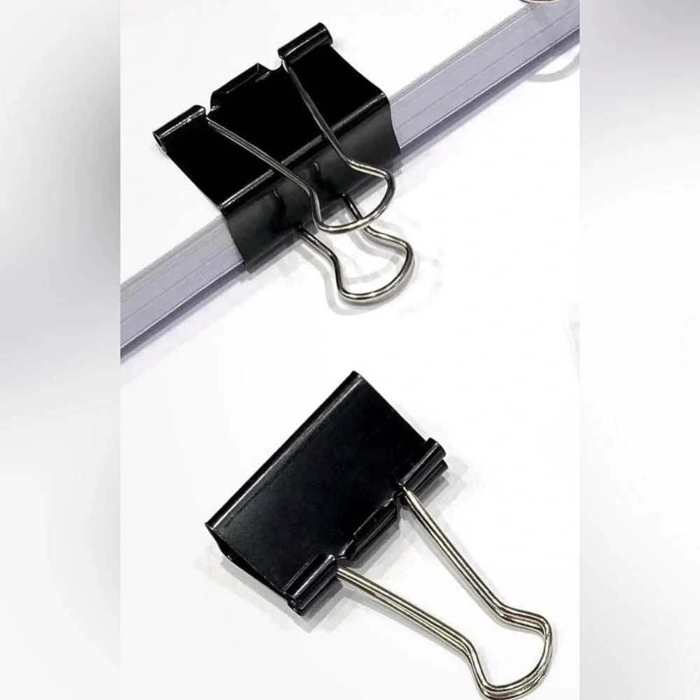 Medium Binder Clips (40 pieces total) - Black